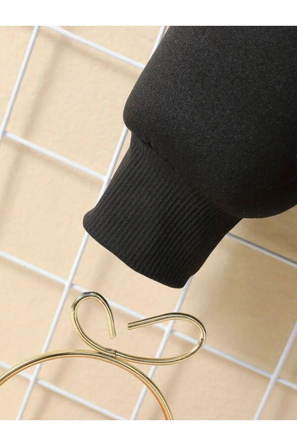 Çocuk Kapşonlu Erkek-kız Newyork Baskılı Siyah Fermuarlı Hırka-mdl3 - 7