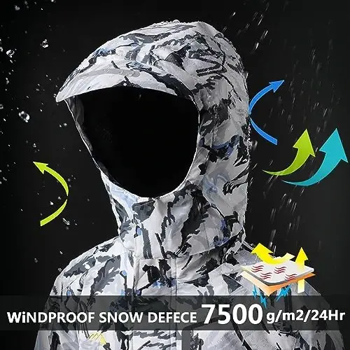 Kid's Ski Jacket Winter Waterproof Coat girls boys Fleece Snowboarding Jackets with Detachable Hood - 4