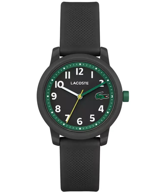Kids L.12.12 Light Black Silicone Strap Watch 32mm - Black - LACOSTE