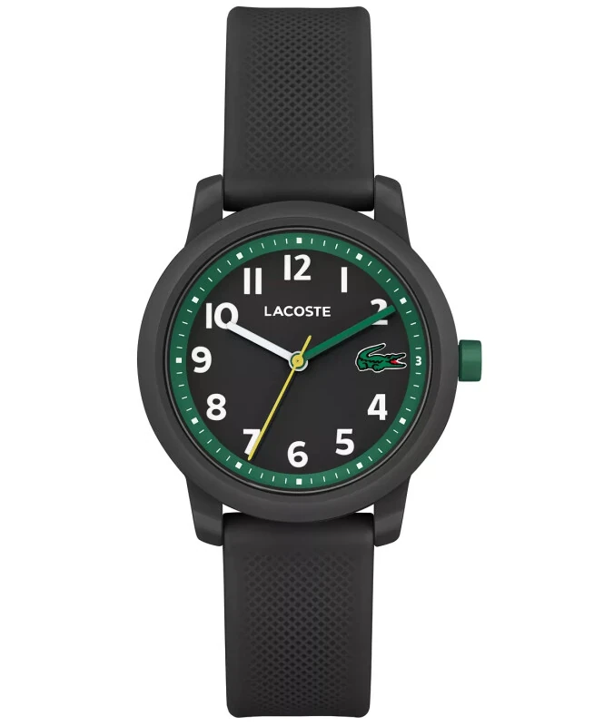 Kids L.12.12 Light Black Silicone Strap Watch 32mm-Black - LACOSTE
