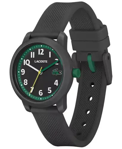 Kids L.12.12 Light Black Silicone Strap Watch 32mm-Black - LACOSTE (1)
