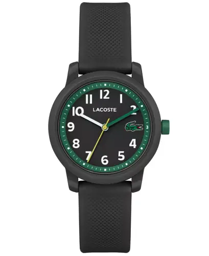 Kids L.12.12 Light Black Silicone Strap Watch 32mm-Black - 1