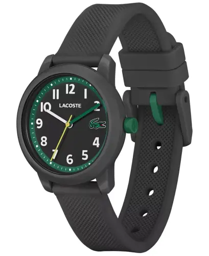 Kids L.12.12 Light Black Silicone Strap Watch 32mm-Black - LACOSTE (1)