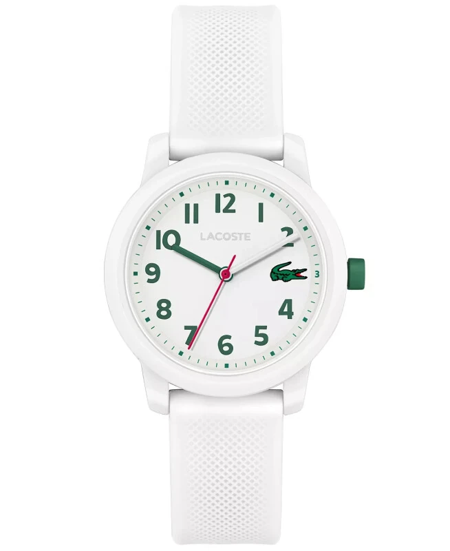 Kids L.12.12 White Silicone Strap Watch 32mm-White - LACOSTE