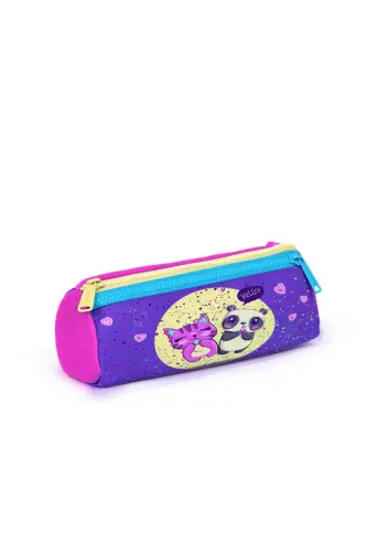 Kids Mor Pembe Anime Kız Desenli 3’lü Okul Çanta Seti SET0123735-Mor Sarı - 7