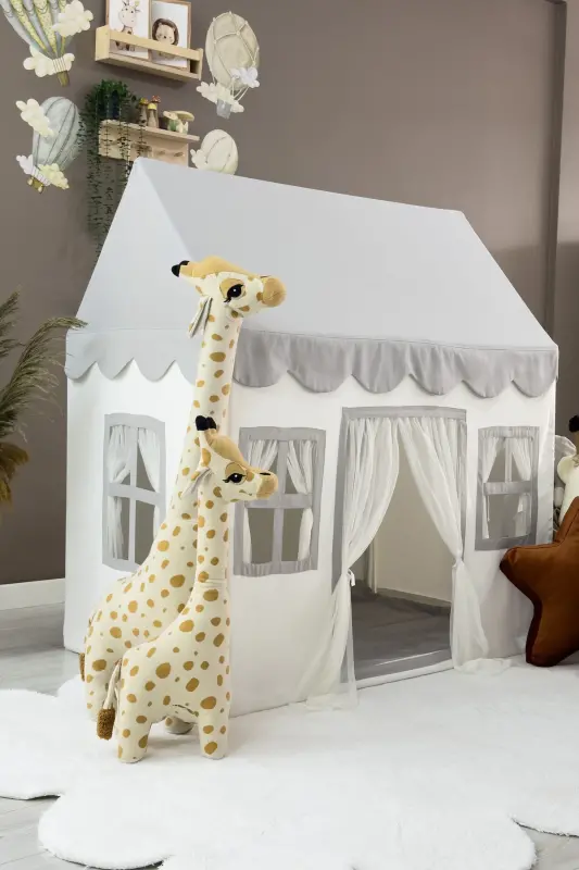 Çocuk Oyun Evi Gri Renkli Oyun Çadırı Oyun Alanı - Görsel - 2