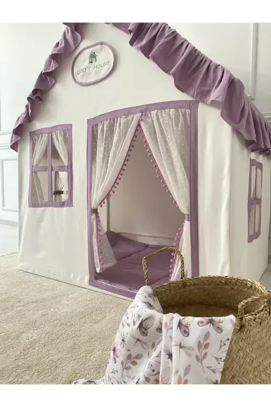 Çocuk Oyun Evi Lila - Mor Renkli Oyun Çadırı Oyun Alanı-Lila - 4