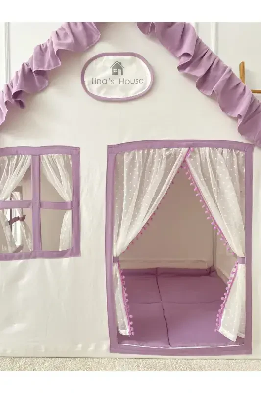 Çocuk Oyun Evi Lila - Mor Renkli Oyun Çadırı Oyun Alanı-Lila - 5