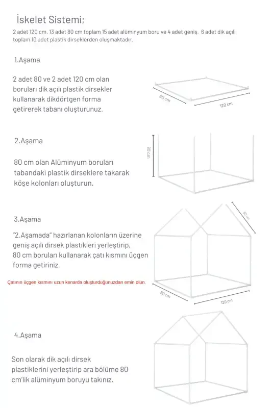 Çocuk Oyun Evi Lila - Mor Renkli Oyun Çadırı Oyun Alanı-Lila - 6