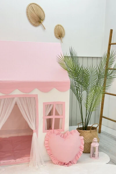 Çocuk Oyun Evi Pembe Renkli Oyun Çadırı Oyun Alanı Toz Pembe - MINIDEN (1)