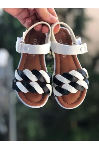 Çocuk Sandalet Yazlık Çocuk Ayakkabısı - Siyah 