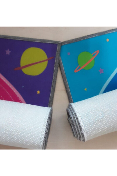 Çocuk Seccadesi / Keçe Seccade / Çocuk Namazlık / Makinada Yıkanabilir Mavi Seccade / Sevimli Namaz - 4