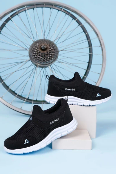 Çocuk Sneaker Spor Ayakkabısı Konforlu Esnek Hava Alan Unisex Kaliteli Ortapedik-Siyah - AYN-Shoes
