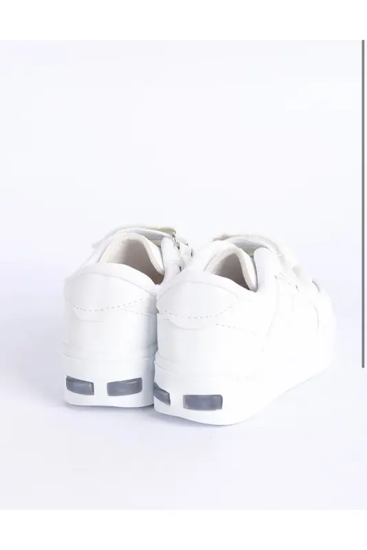 Çocuk Sneaker Spor Ayakkabısı Konforlu Esnek Hava Alan Unisex Kaliteli Ortapedik ışıklı ayakkabı - Beyazabeyazışıklıayn - 3