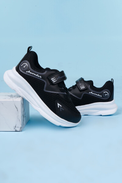 Çocuk Sneaker Spor Ayakkabısı Konforlu Esnek Kullanışlı Hava Alan Unisex Kaliteli Bağcıklı Ortapedik - 1