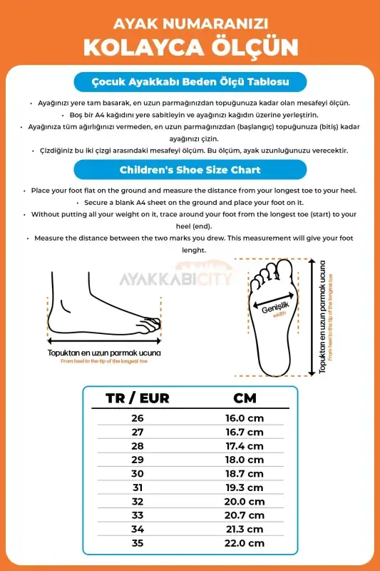 Çocuk Spor Ayakkabı Sneaker Ortopedik Nefes Alır Mavi Turuncu Çocuk ve Bebek Işıklı Spor Ayakkabı-Mavi Turuncu - 5