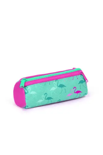 Kids Su Yeşili Neon Pembe Flamingo Desenli 3’lü Okul Çanta Seti SET0123111 - Su Yeşili Neon Pembe - 7