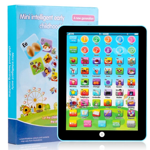 Kids Tablet Learning Pad Preschool Early Educational Tablet Pad Computer Educational Toy Birthday Gift for Kids Boys Girls, 7.28 in - PEAOY