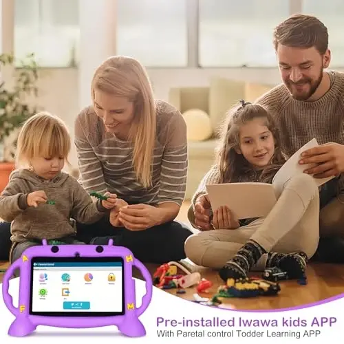 Kids Tablet, 7 inch Tablet for Kids 2-10, Educational Learning Toddler Tablet Android 11, 3GB RAM+32GB ROM Storage, Google Play YouTube, Baby Girl boy Present（Purple） - 6