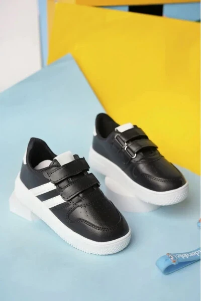 Kids Unisex Bebek Çocuk Spor Ayakkabı Sneakers Okul Ayakkabısı-SİYAH - 3