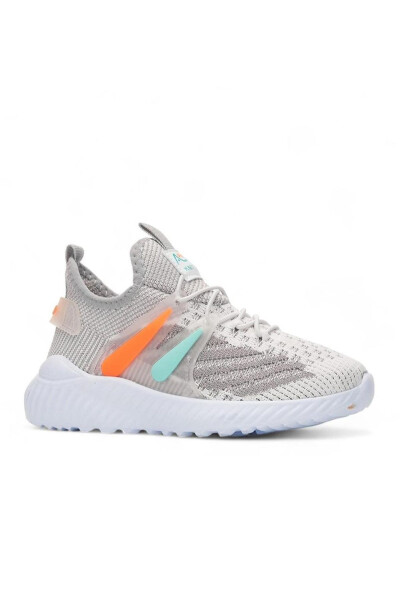 Çocuk Unisex Günlük Buz Oranj Lastikli Rahat Nefes Alan Triko Esnek Hafif Şık Sneaker Spor Ayakkabı - Buz-Oranj-Suyeşili - 2