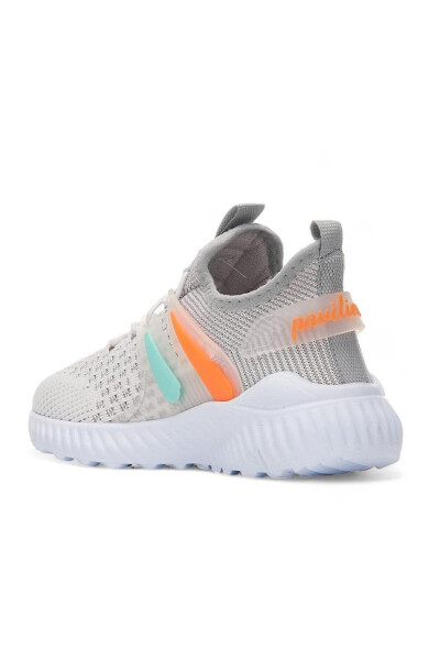 Çocuk Unisex Günlük Buz Oranj Lastikli Rahat Nefes Alan Triko Esnek Hafif Şık Sneaker Spor Ayakkabı - Buz-Oranj-Suyeşili - 4