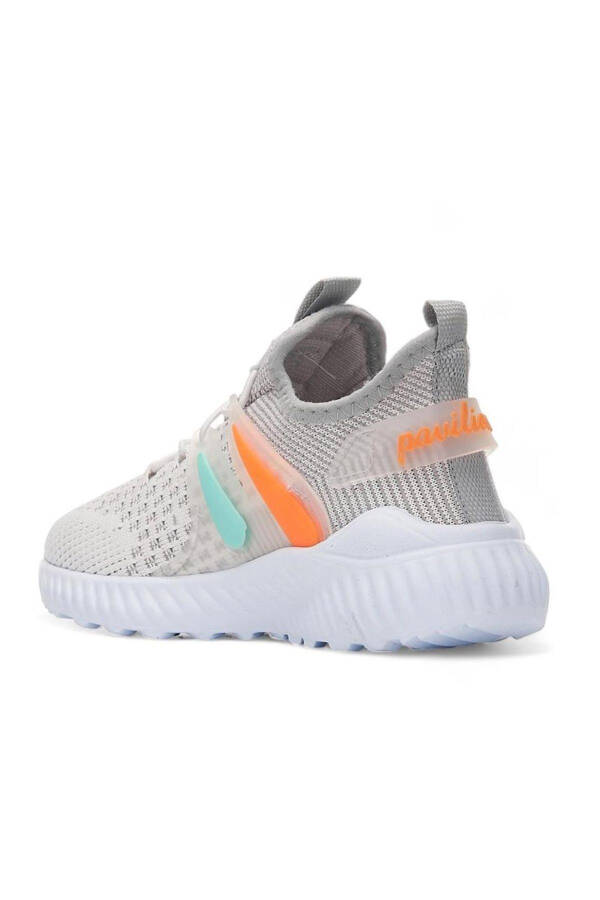 Çocuk Unisex Günlük Buz Oranj Lastikli Rahat Nefes Alan Triko Esnek Hafif Şık Sneaker Spor Ayakkabı - Buz-Oranj-Suyeşili - 4