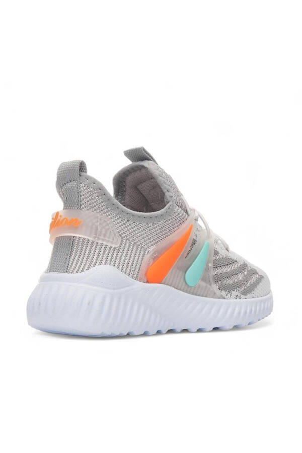 Çocuk Unisex Günlük Buz Oranj Lastikli Rahat Nefes Alan Triko Esnek Hafif Şık Sneaker Spor Ayakkabı - Buz-Oranj-Suyeşili - 5