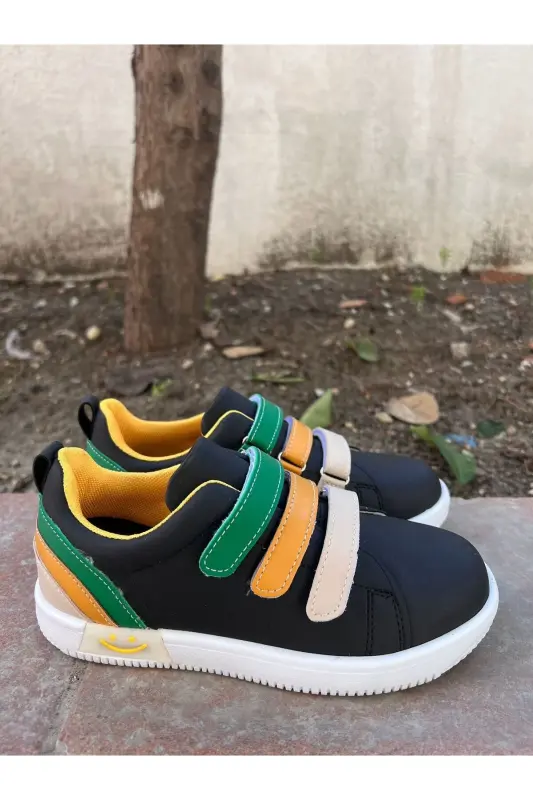 Çocuk Unisex Siyah Spor Ayakkabı Işıklı-Siyah - MCDARK