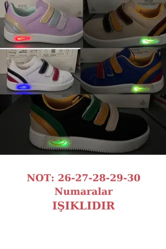 Çocuk Unisex Siyah Spor Ayakkabı Işıklı-Siyah - 4