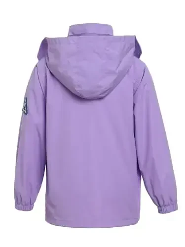 Kids Rain Jacket Waterproof Raincoat Mesh Lined Coat with Removable Hood for Boys Girls - 6