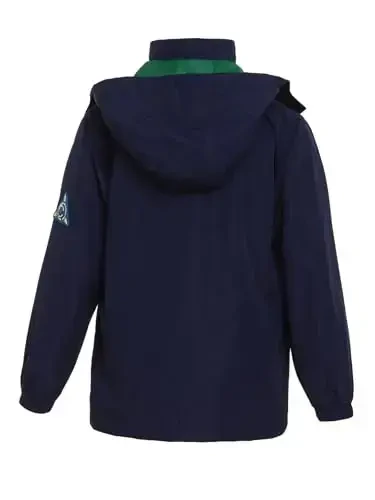 Kids Rain Jacket Waterproof Raincoat Mesh Lined Coat with Removable Hood for Boys Girls - 6