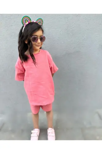 Çocuk yazlık bohem Takım-Pembe - BARIN KIDS (1)