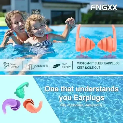 Kids Swimming Ear Plugs,3 Pairs Waterproof Reusable Silicone Child Swim Earplugs for Swimming Surfing Bathing Showering,Small Children Water Ear Plugs Suitable for Boys and Girls (Kids 4-12 Years Old) - 7
