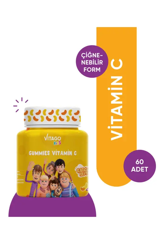 Kids Gummies C Vitamini Içeren 60 Adet Çiğnenebilir Gummy Jel - 4