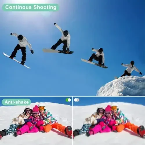 FHD 1080P Digital Camera for Kids - 32GB SD Card, 16X Zoom, Compact Point & Shoot, Portable (Green) - 4