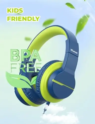 iClever USB C Headphones for Kids, Over-Ear for Boys Girls, Safe Volume 85dBA, Foldable Wired Kids Headphones for iPad, HS19S - 4