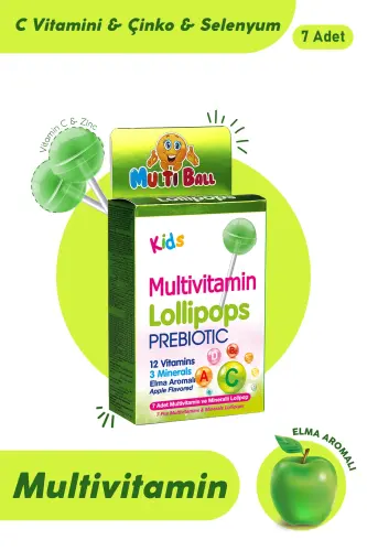 Kids Multıvıtamın Lollıpops Prebıotıc 7li - MULTIBALL (1)