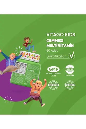 Kids Gummies Multivitamin Multimineral Içeren 60 Adet Çiğnenebilir Gummy Jel - 5
