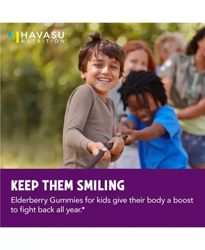 Elderberry Gummies for Kids, Immune System Supplement, 60ct - No Color - 6