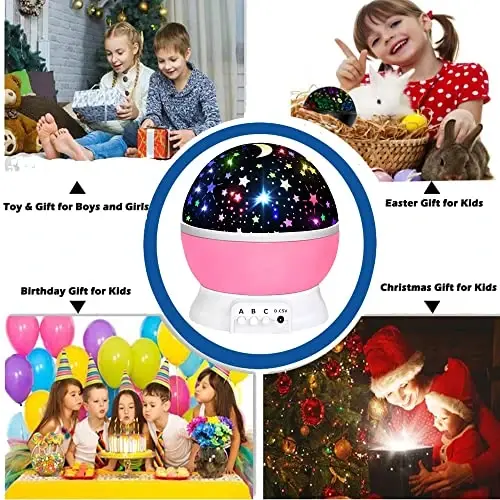 Toys for 1-10 Year Old Girls,Star Projector for Kids 2-9 Year Old Girl Gift Toy for 3-8 Year Old Girls Christmas Gift for 4-7 Year Old Boys Birthday Gift Stocking Stuffers for Kids - 3