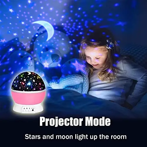 Toys for 1-10 Year Old Girls,Star Projector for Kids 2-9 Year Old Girl Gift Toy for 3-8 Year Old Girls Christmas Gift for 4-7 Year Old Boys Birthday Gift Stocking Stuffers for Kids - 4