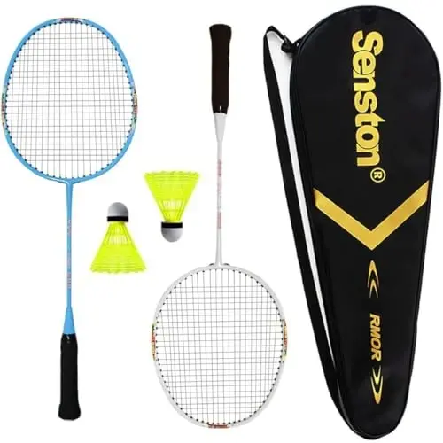 Senston Lightweight Beginner Badminton Set with 2 Rackets, 2 Shuttlecocks, Carry Bag - 3