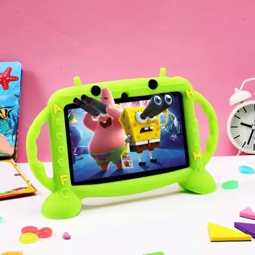 Kids Tablet, 7 inch Tablet with Case for Kids 2-10, Educational Learning Toddler Tablet Android 11, 3GB RAM+32GB ROM Storage, WiFi，Bluetooth，with Google Play YouTube, Baby Girl boy Present（Green） - 3