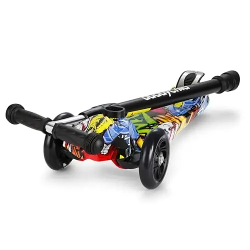 Kids Kick Scooter, 3 Wheeled Scooter for Kids, Child/Toddlers Toy, Adjustable Height, Anti-Slip Deck, Flashing Wheel Lights, for Boys/Girls 3-12 Year Old - 10