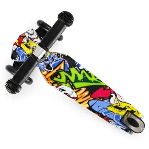 Kids Kick Scooter, 3 Wheeled Scooter for Kids, Child/Toddlers Toy, Adjustable Height, Anti-Slip Deck, Flashing Wheel Lights, for Boys/Girls 3-12 Year Old - 12