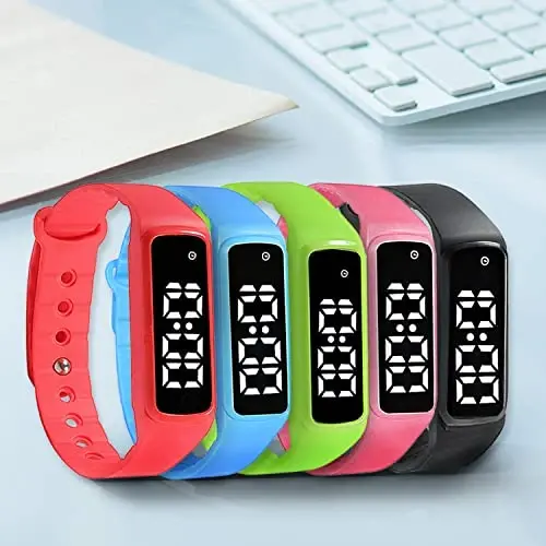 Sensory Wrist Timer for Kids, Teachers, Students, Simple Reminder Watch with Silent Alarm Clock Wristband, Classroom Countdown (Green) - 6