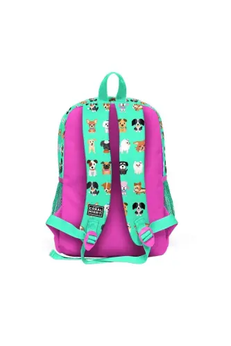 Kids Su Yeşili Neon Pembe Köpek Desenli 3’lü Okul Çanta Seti SET0123465-Açık yeşil Pembe - 5