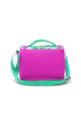 Kids Su Yeşili Neon Pembe Köpek Desenli 3’lü Okul Çanta Seti SET0123465-Açık yeşil Pembe - 6