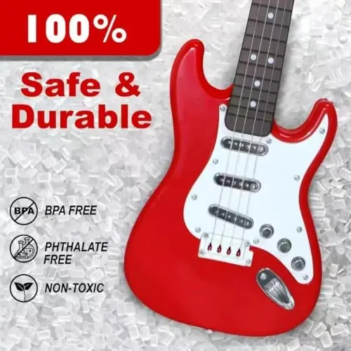 16inch Mini Guitar Toy for Kids and Beginners, Electric Guitar with Strap for Toddlers and Boys and Girls Instrument Toys - 3